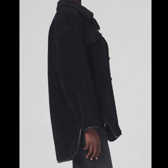 Citizens of Humanity Black Oversized Sherpa Jacket NWT - Picture 5 of 10